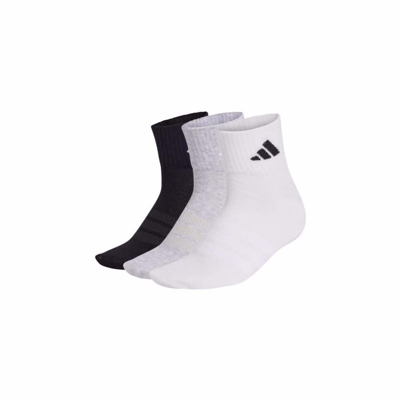 Ponožky ADIDAS 3PACK-T ESS ANK 3P MGREYH WHITE BLACK