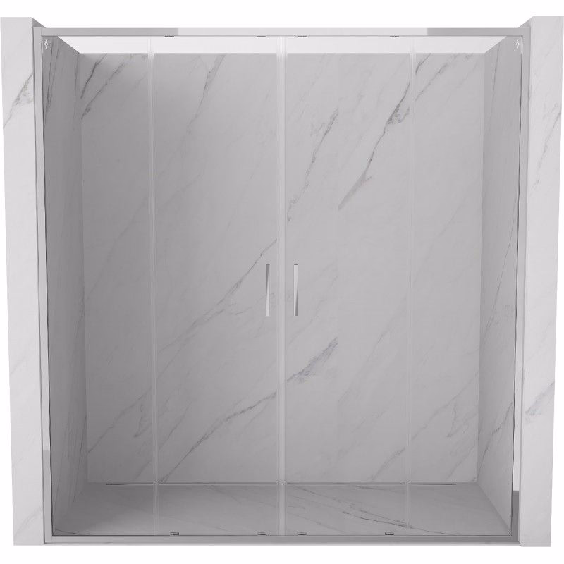 MEXEN/S - Exo dvojité posuvné sprchové dvere 190, transparent, chróm 8152-190-000-01-00