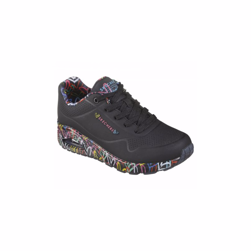 Dámska rekreačná obuv SKECHERS Uno Loving Love black