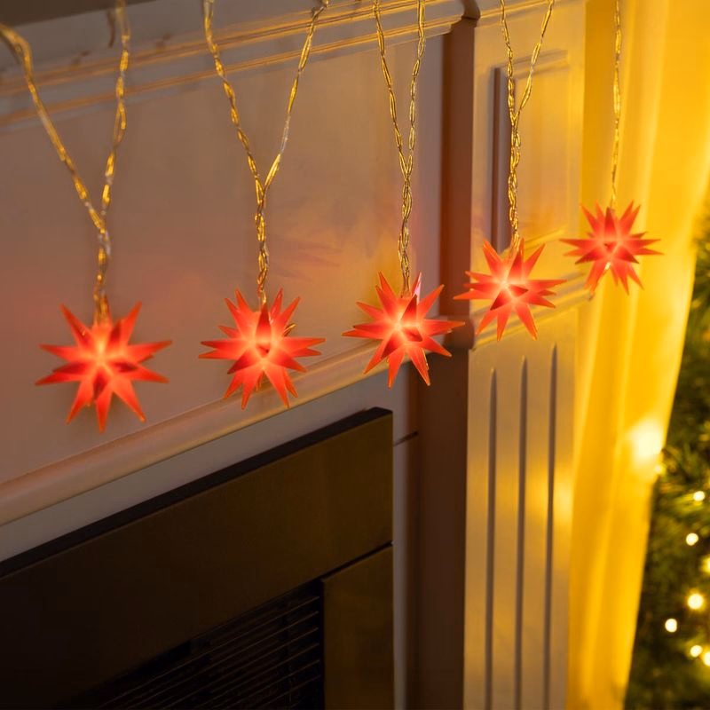 Svetelná reťaz LED Star, červená
