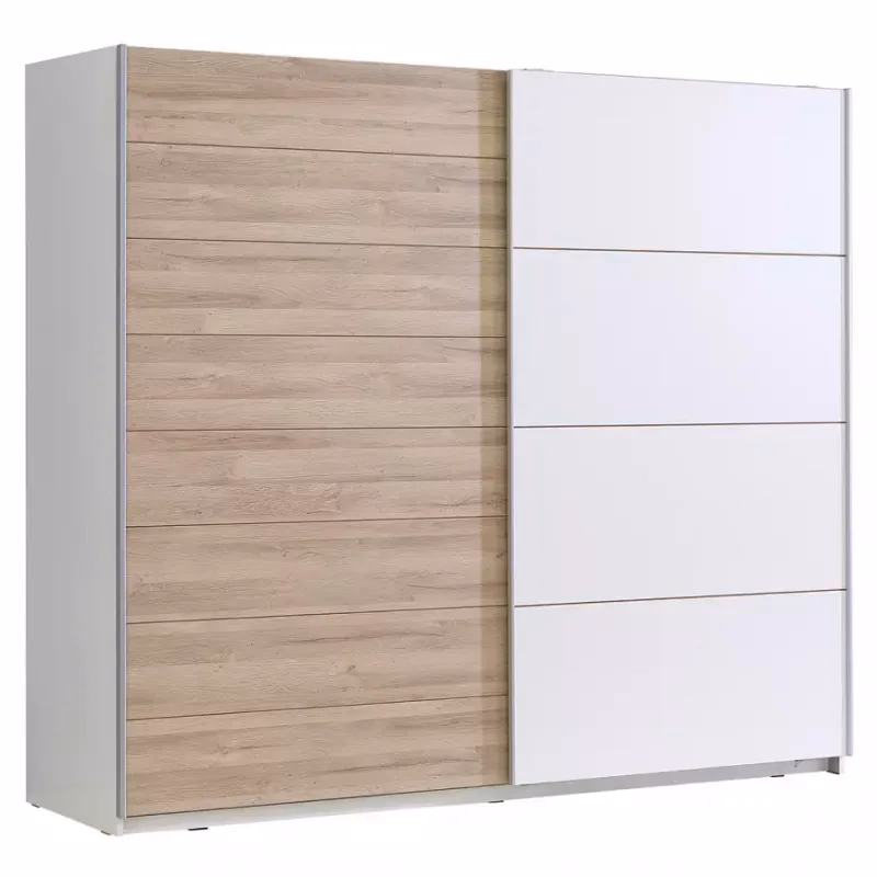 Skriňa Java 200 dub bianco/biely