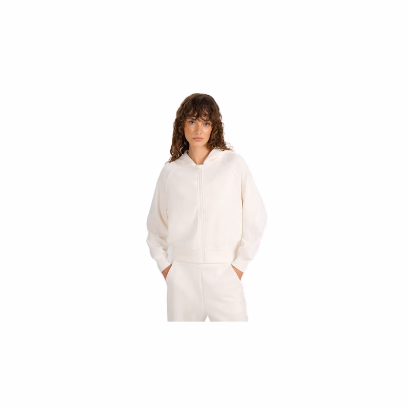 Dámska mikina so zipsom 4F SWEATSHIRT F1835-WAW25TSWSF1835-11S-OFF WHITE