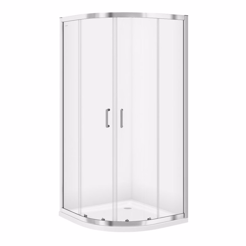 CERSANIT - SPRCHOVÝ KÚT štvrťkruh 90x190 TRANSPARENT SKLO S154-002