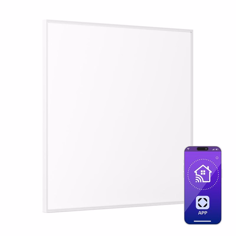 Klarstein Wonderwall 360 Smart, infračervený ohrievač, 60 x 60 cm, 360 W, týždenný časovač, IP24, biely