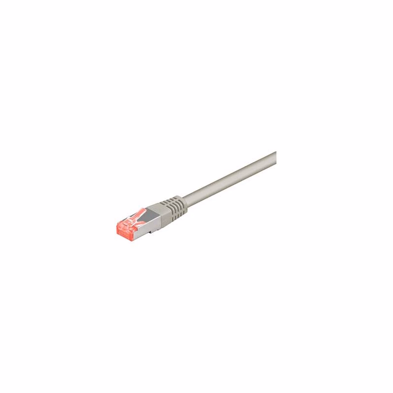 Síťový LAN kábel S/FTP patchcord, Cat.6, RJ45 samec - RJ45 samec, 3 m, tienený, LSOH, sivý, economy, DOPRODEJ