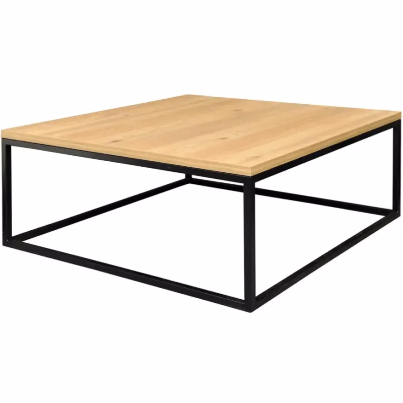 Konferenčný stolík Lennox 85x85x36 prírodný/kov