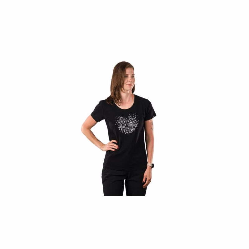 Dámske turistické tričko s krátkym rukávom NORTHFINDER INES-269black