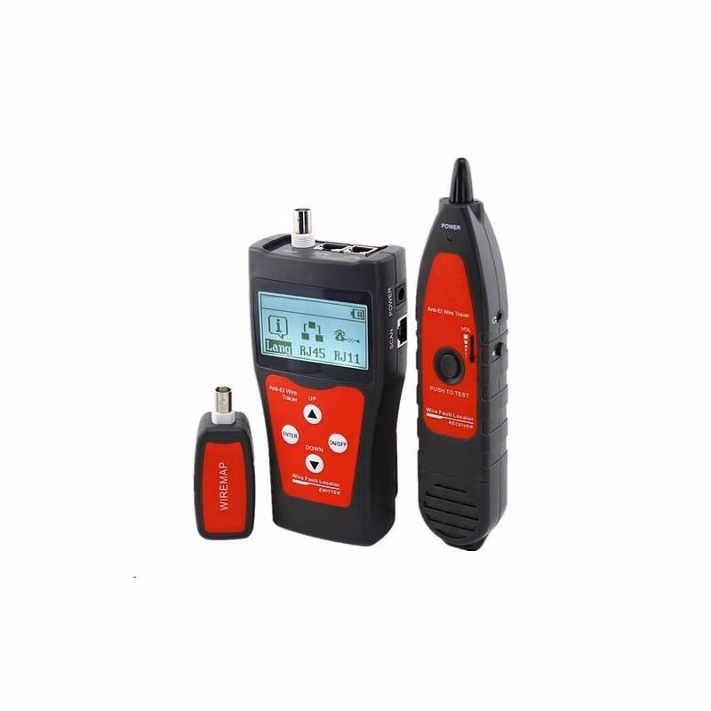 LAN Cable Tester TLCD76 s LCD, koax, Cat3/Cat5E/Cat6, UTP/STP, USB, sonda