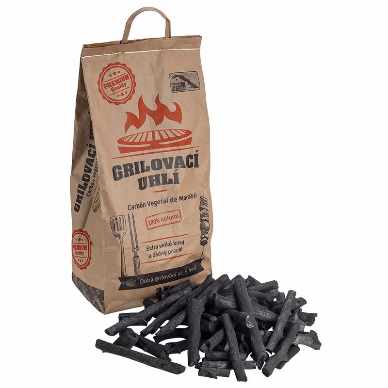 Grilovacie uhlie Carbón Vegetal de Marabú 3kg