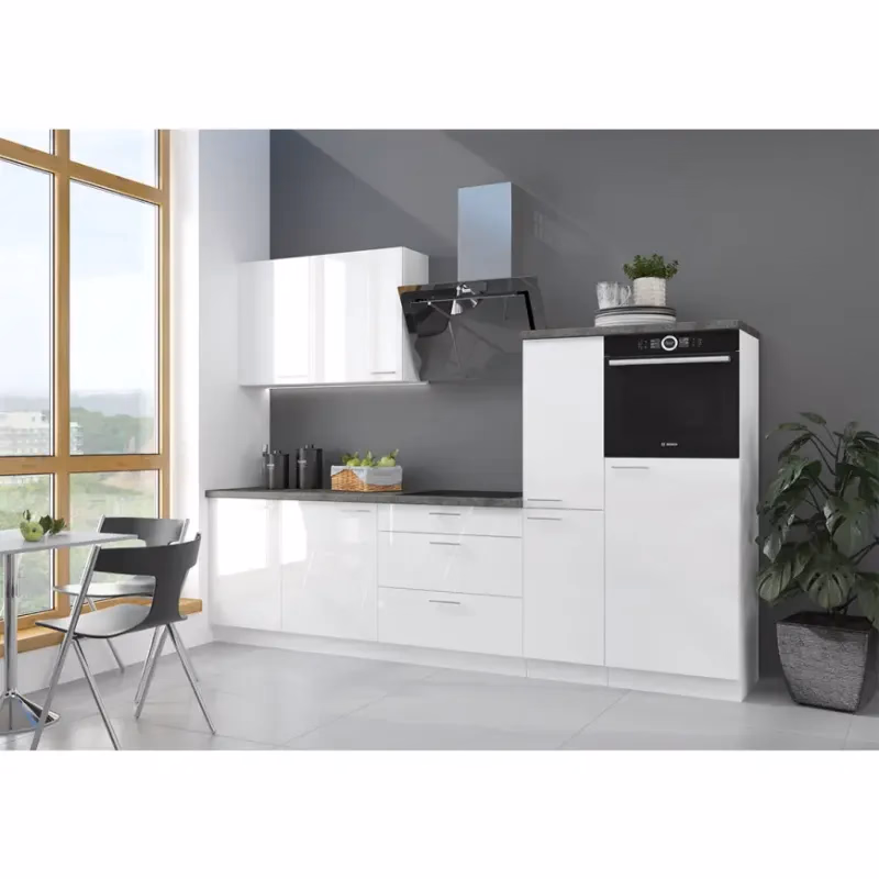 Kuchynská linka Lara 280 MDF biela lesklá bez dosky