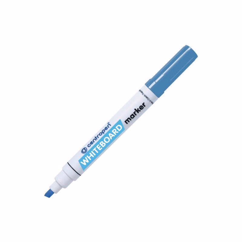 Značkovač Centropen 8569 na biele tabule modrý klinový hrot 1-4,5mm
