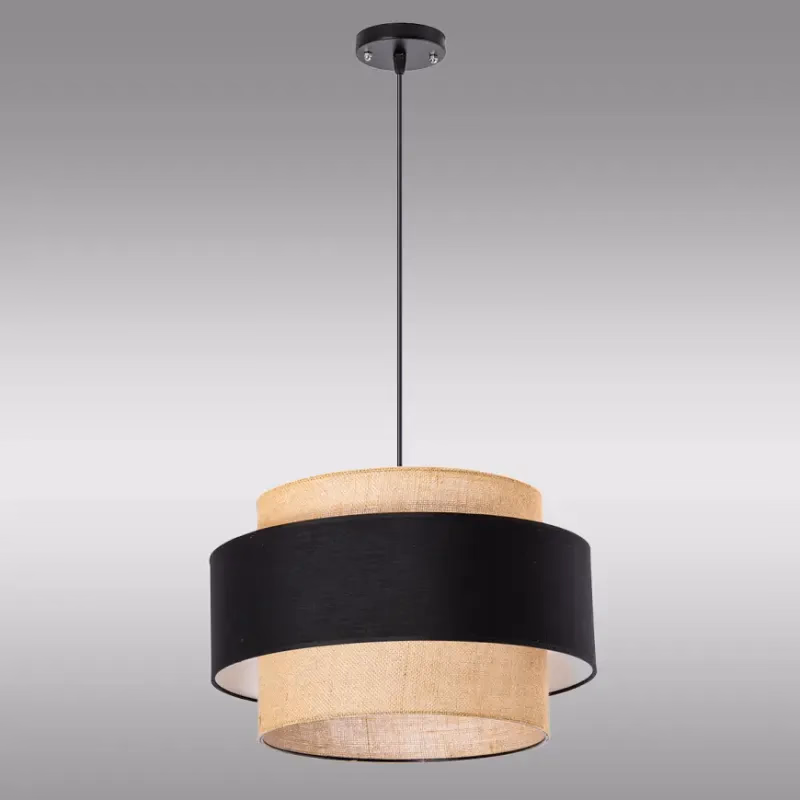 Závesné svietidlo W-1204/1-40 JUTE/BLACK LW1