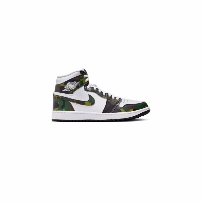 Pánska vychádzková obuv NIKE Golf Air Jordan 1 High Golf white legion green black