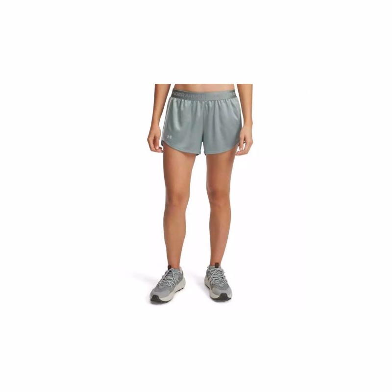 Dámske tréningové kraťasy UNDER ARMOUR Tech Play Up Shine Shorts-GRN