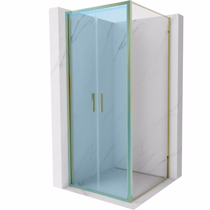 MEXEN - Bočná stena pre Exo 100x200 6mm zlato, transparent 810-100-000-50-00