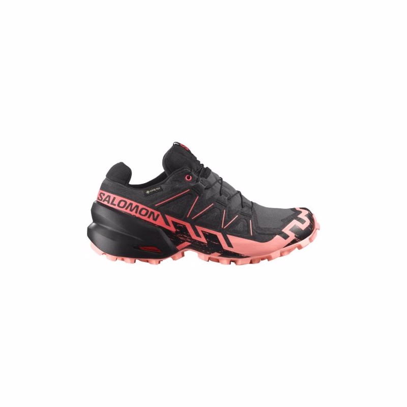 Dámska bežecká trailová obuv SALOMON Speedcross 6 GTX W nine iron black flamingo pink