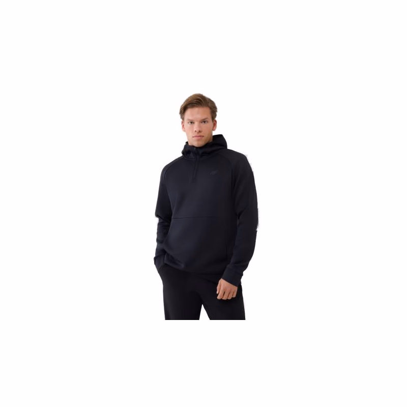 Pánska mikina s kapucňou 4F SWEATSHIRT FNK M457-20S-DEEP BLACK