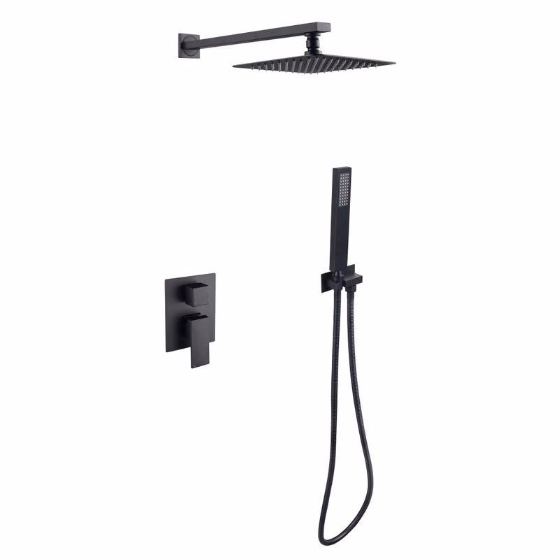 BESCO BESCO - Podomietkový sprchový set SLIM MODERN/VARIUM II - Čierna matná BABPMVIICZ