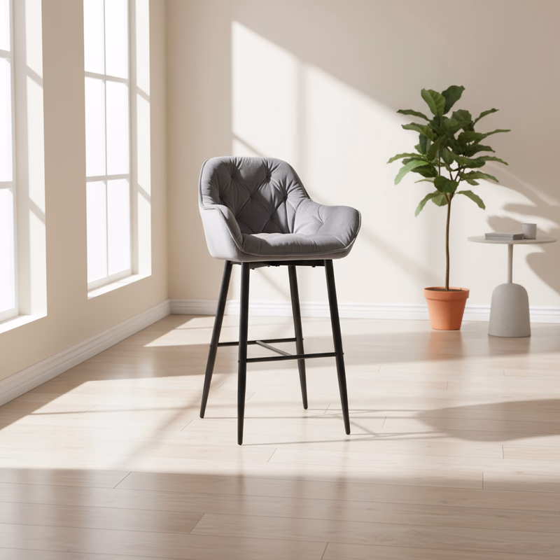 Signal Barová stolička CHERRY H-1 Velvet | sivá