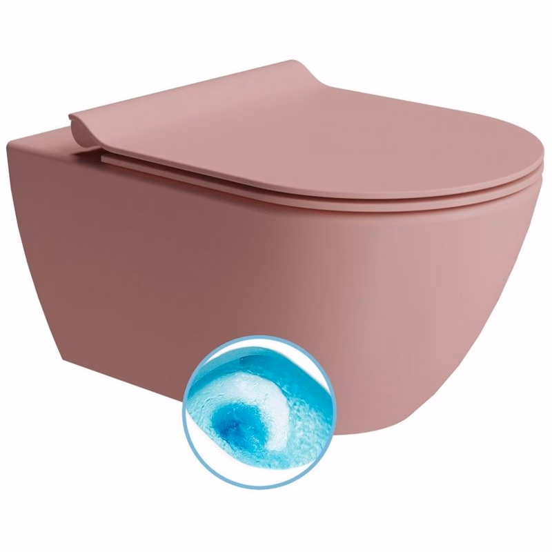 GSI - PURA závesná WC misa, Swirlflush, 36x55cm, blush dual-mat 881524