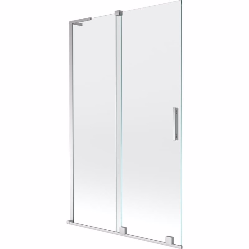 MEXEN/S - Velar L dvojkrídlová posuvná vaňová zástena 110 x 150, transparent, chróm 896-110-003-01-01
