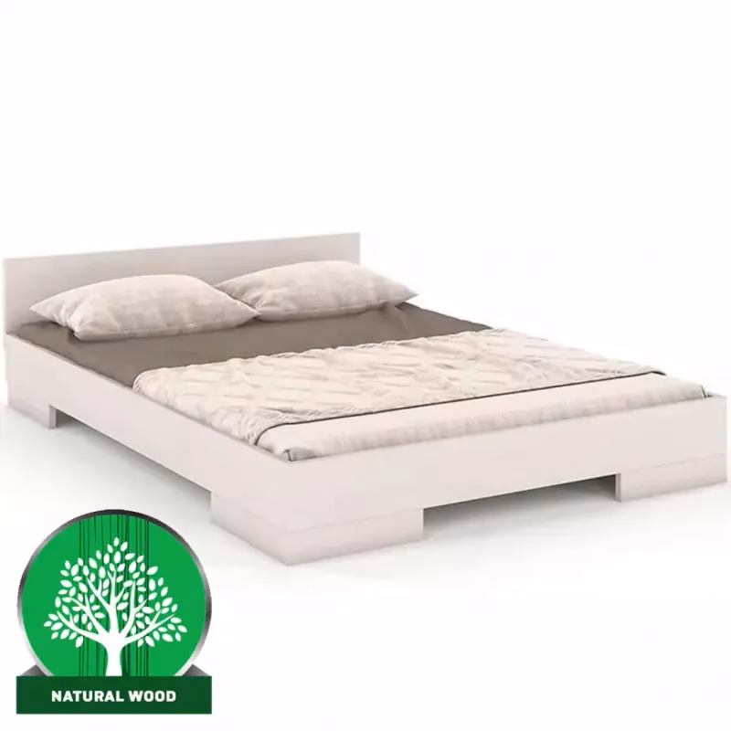 Posteľ drevené buk Skandica Spectrum Nízka 200x200 Biely