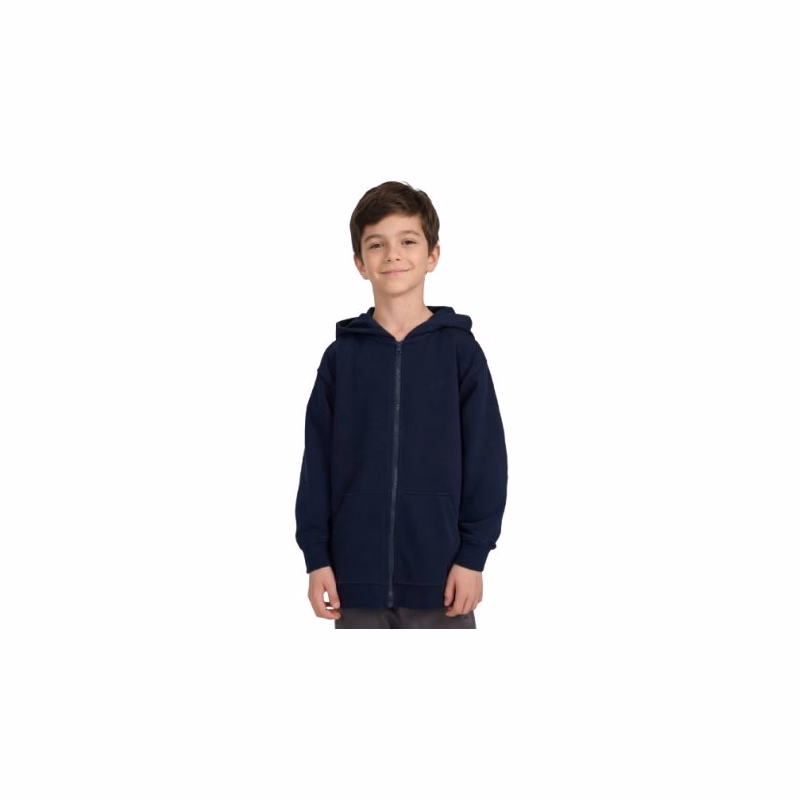 Chlapčenská mikina so zipsom 4F JUNIOR SWEATSHIRT M2523-31S-NAVY