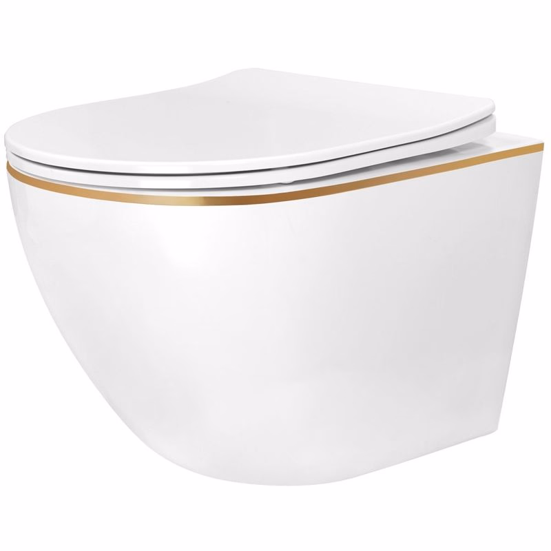 REA - Závesná WC misa Carlo Mini Tornado NF GOLD EDGE REA-C6806