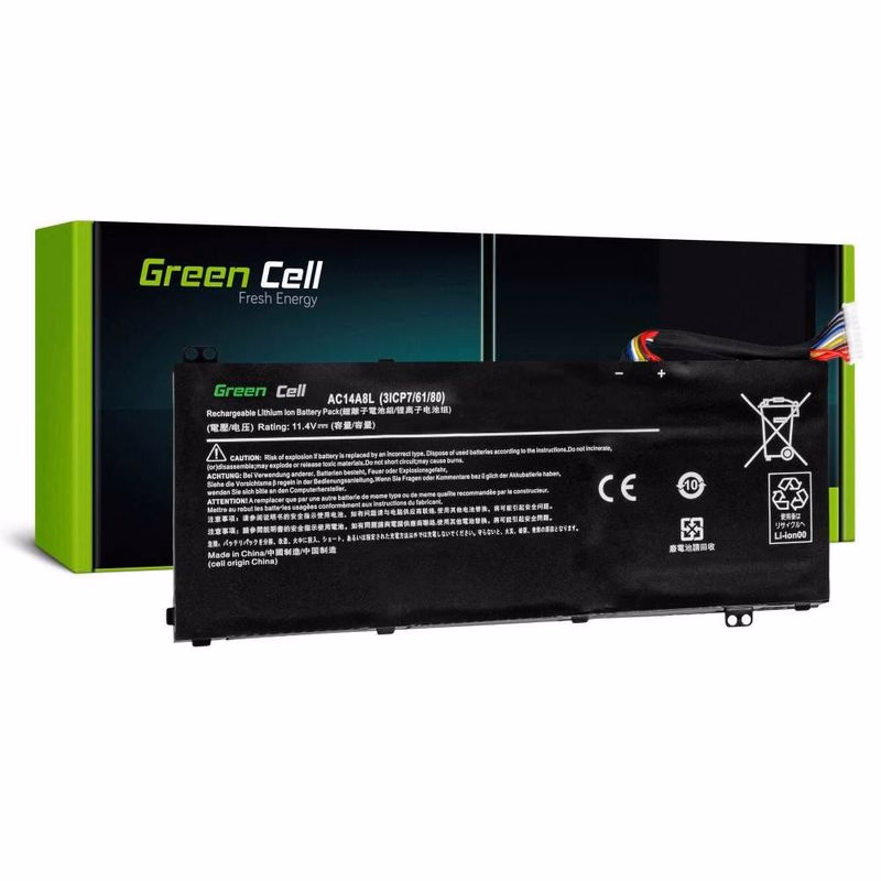 Green Cell Battery AC14A8L AC15B7L pre Acer Aspire Nitro V15 VN7-571G VN7-572G VN7-591G VN7-592G aj V17 VN7-791G VN7-792G
